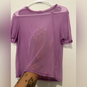 Purple mesh Crop top
